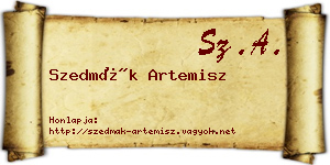 Szedmák Artemisz névjegykártya